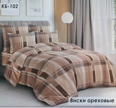 Фланелевый (байка) постельный комплект Виски коричневые